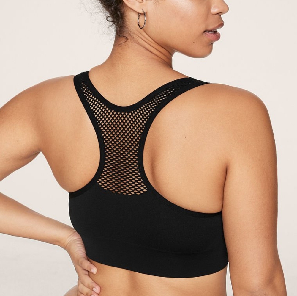 SEAMLESS LIGHTLY-LINED GYM RACERBACK SPORTS BRA - Picture 2 of 2